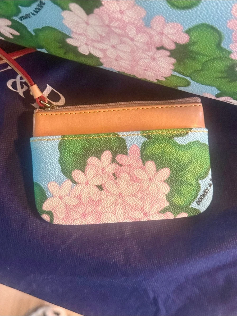 Dooney & Bourke Floral Satchel + Matching Wallet Set — Excellent Condition